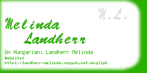 melinda landherr business card